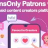 PHP FansOnly Patrons - Paid Content Creators Platform